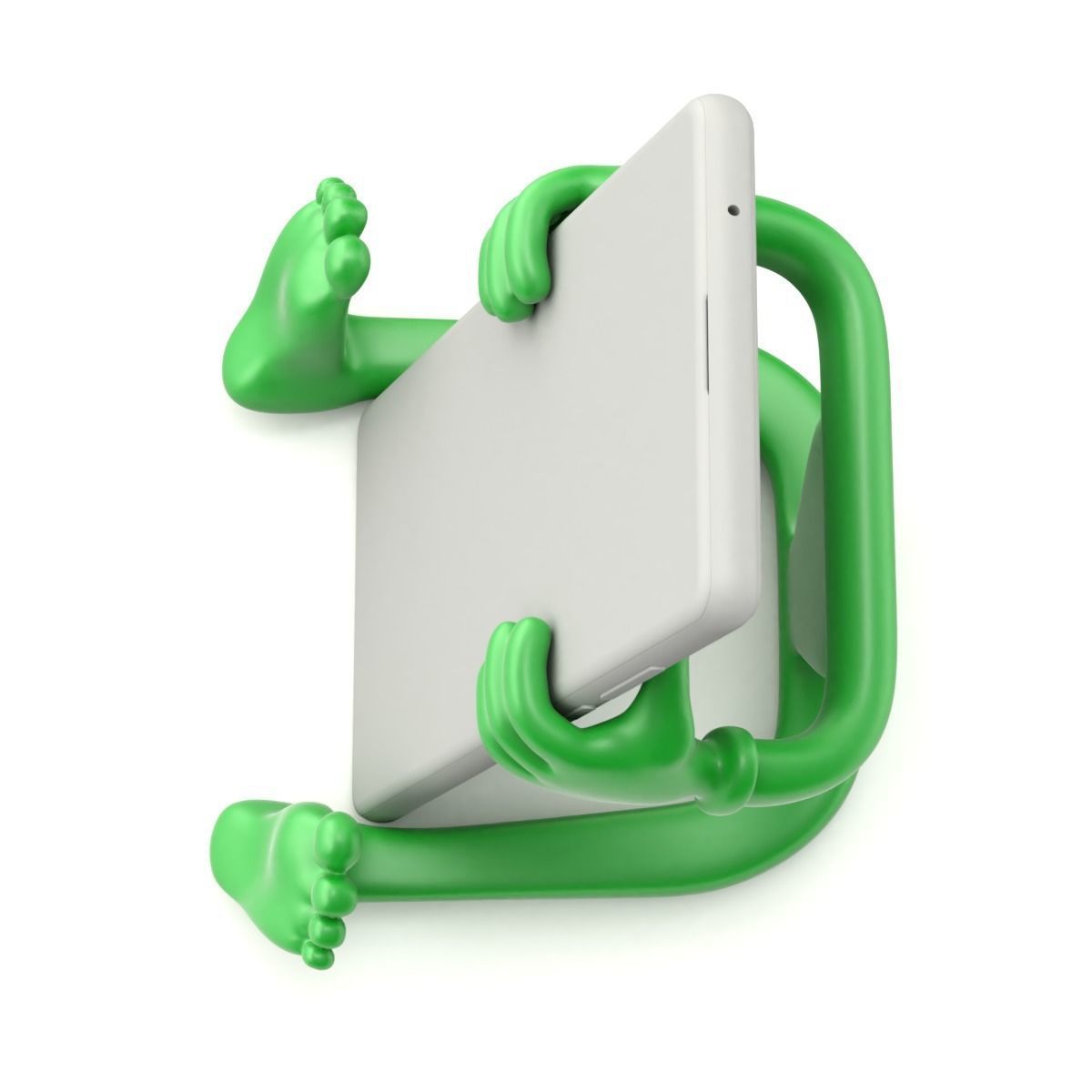 Cartoonish Mobile Holder 3D model_9