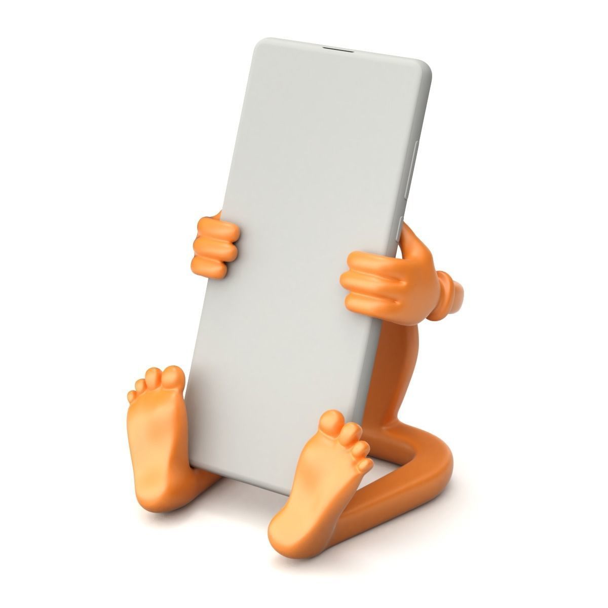 Cartoonish Mobile Holder 3D model_2