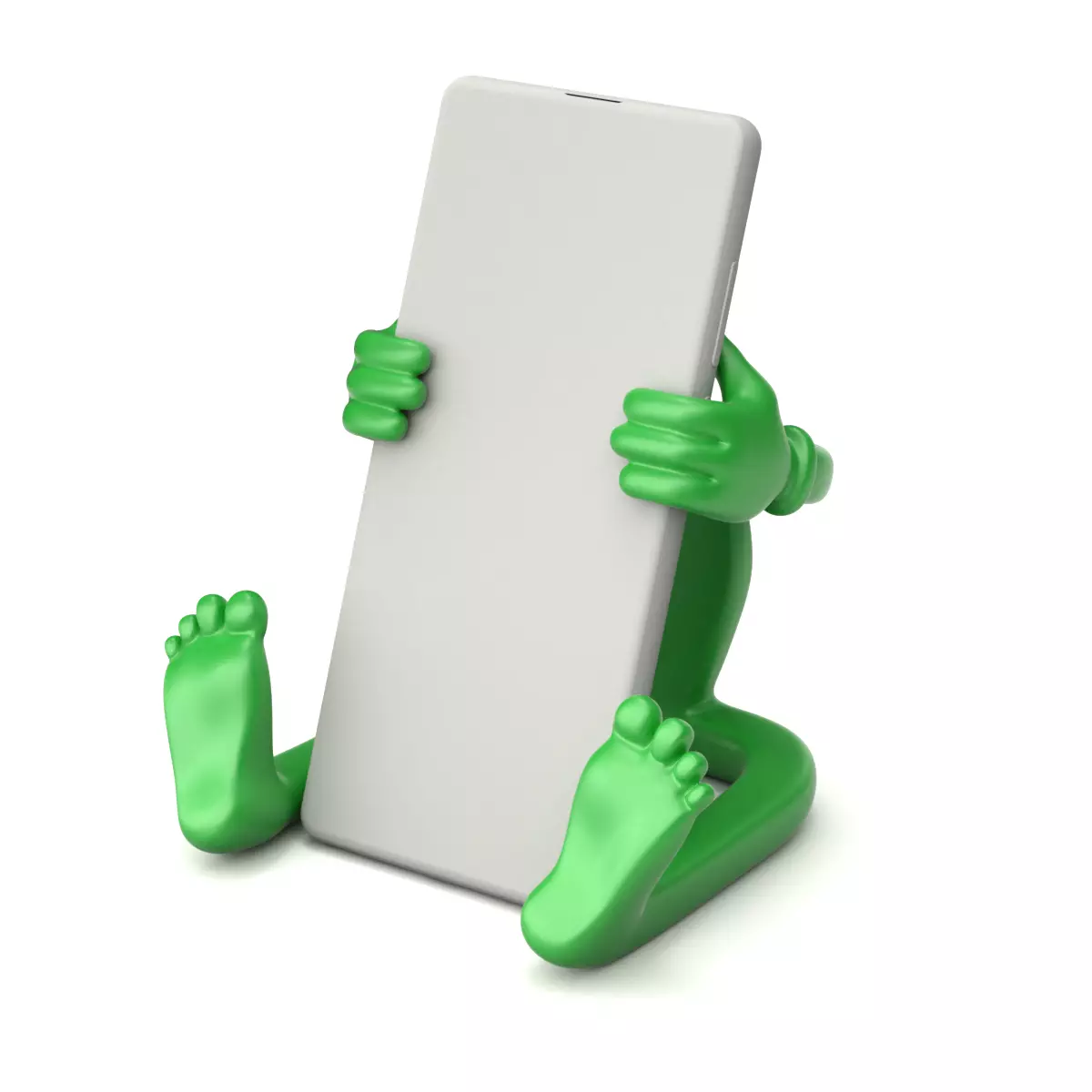 Cartoonish Mobile Holder 3D model_0