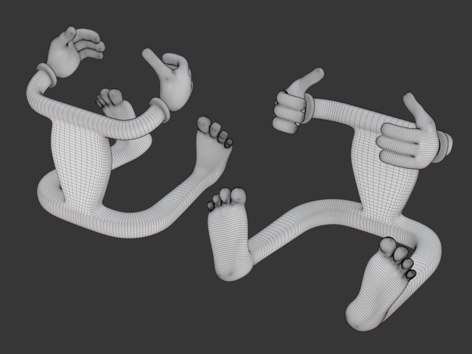 Cartoonish Mobile Holder 3D model_19