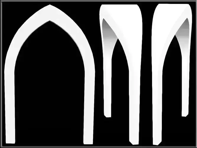 Gothic Arch 03 Low-poly 3D model