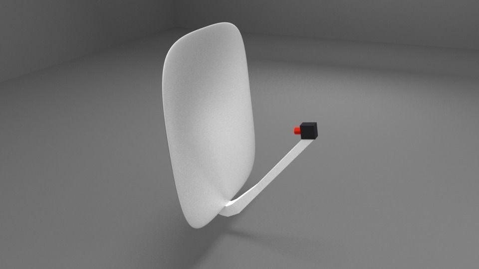 Radar or Antenna or Router  Low-poly 3D model_2