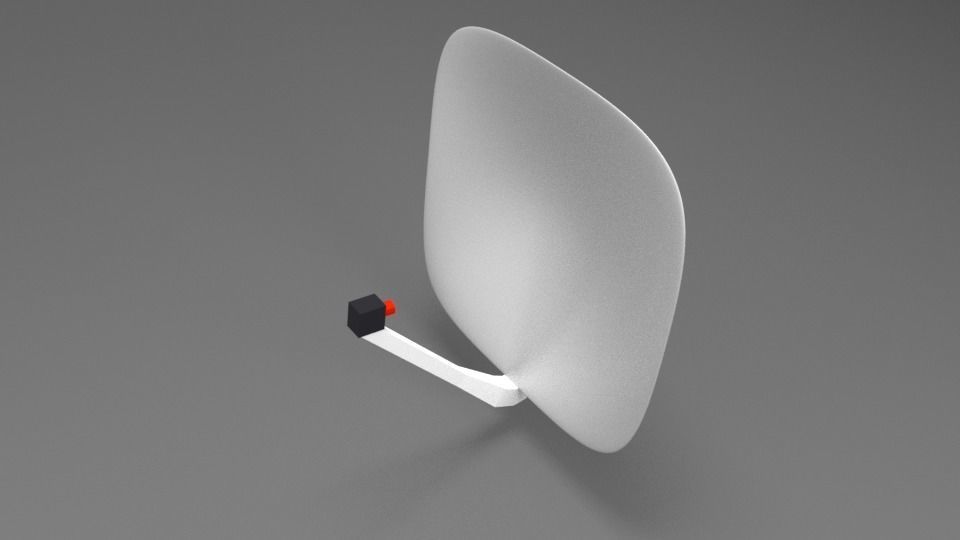 Radar or Antenna or Router  Low-poly 3D model_4