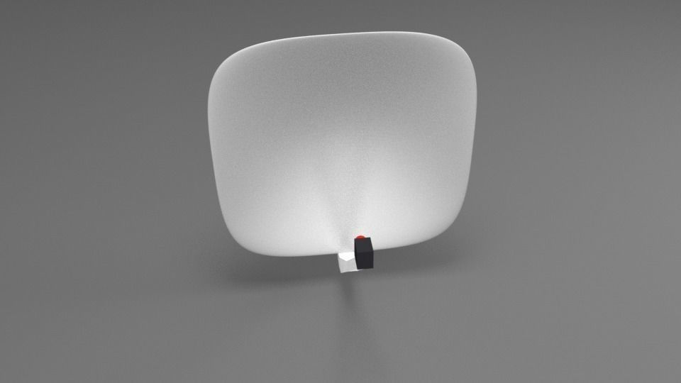 Radar or Antenna or Router  Low-poly 3D model_1