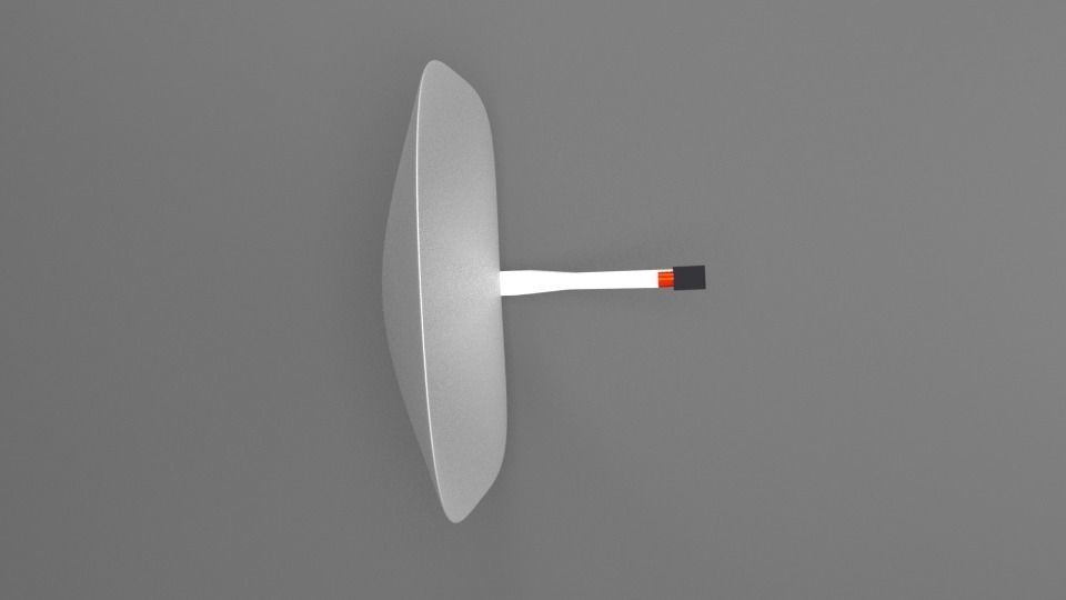 Radar or Antenna or Router  Low-poly 3D model_3