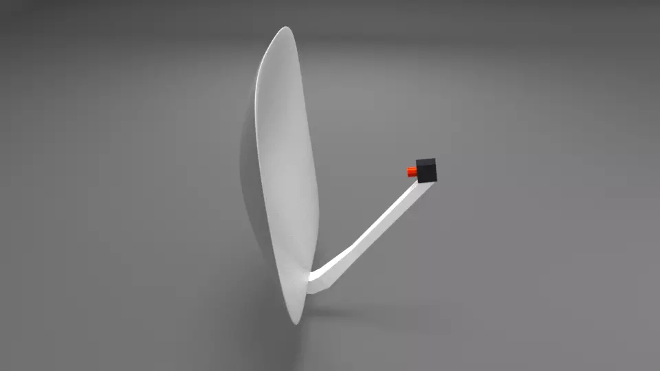 Radar or Antenna or Router  Low-poly 3D model_0