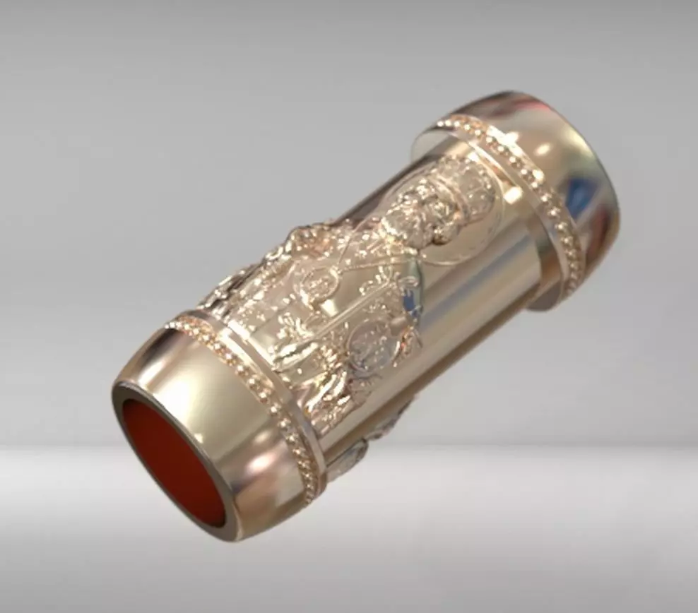 necklaces jewelry for leather bracelet with St Nicholas 3D print model