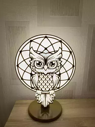 Owl Lamp 3D print model
