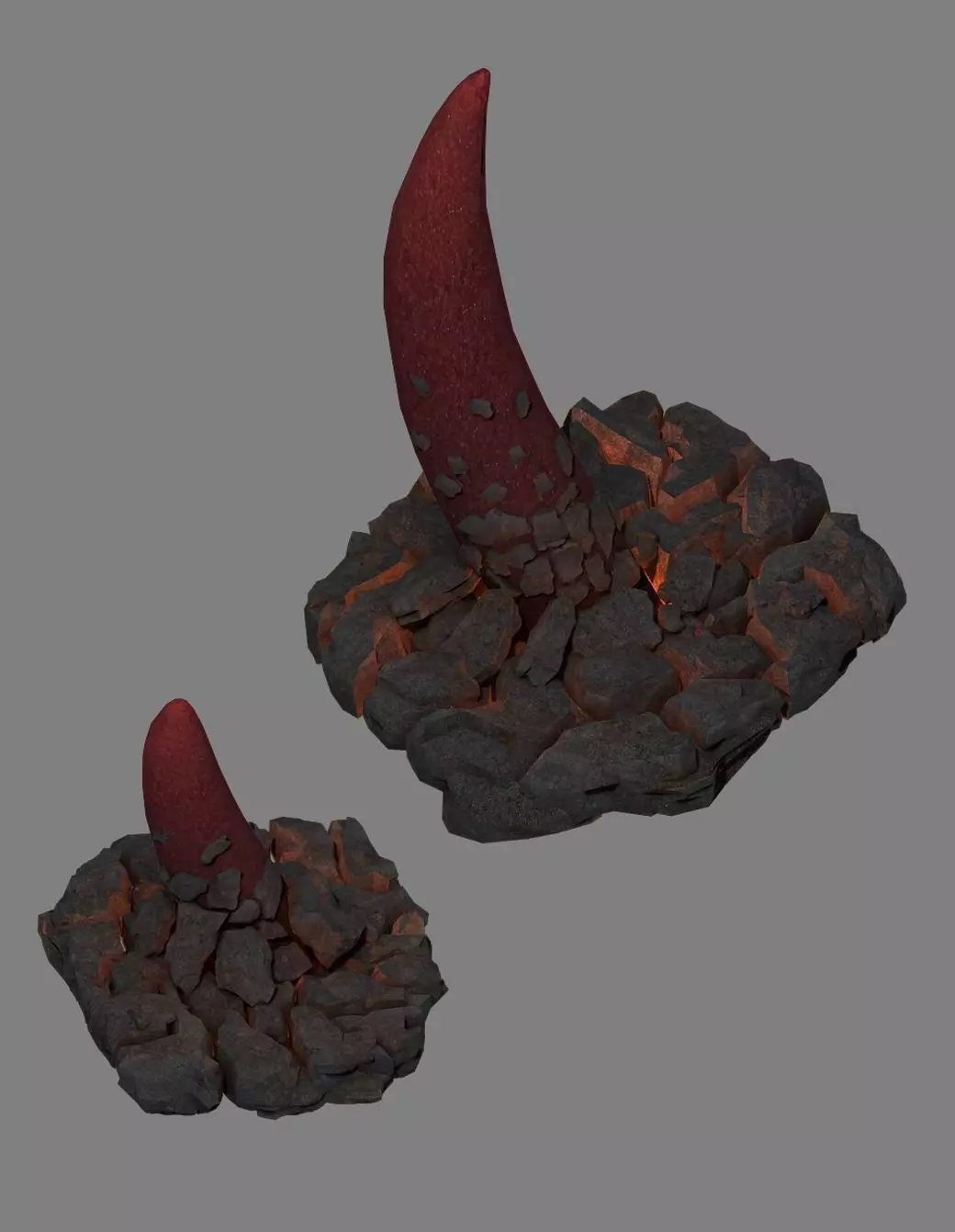 The main city of the dragon - teeth outside the city 3D model_0
