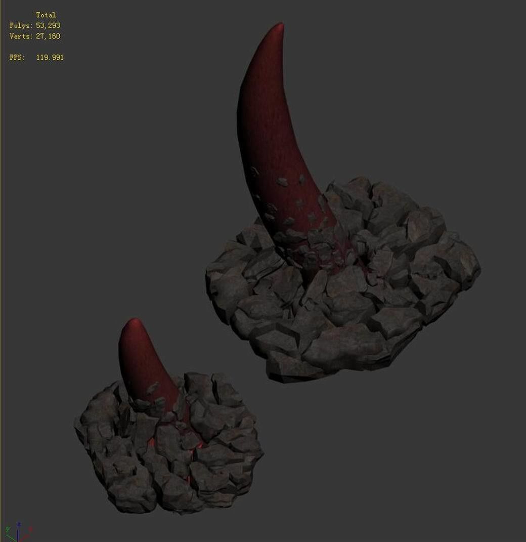 The main city of the dragon - teeth outside the city 3D model_2