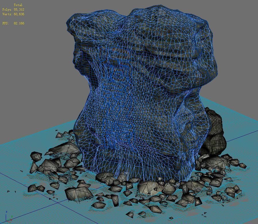 Luo Jiancun - stone lettering 3D model_3