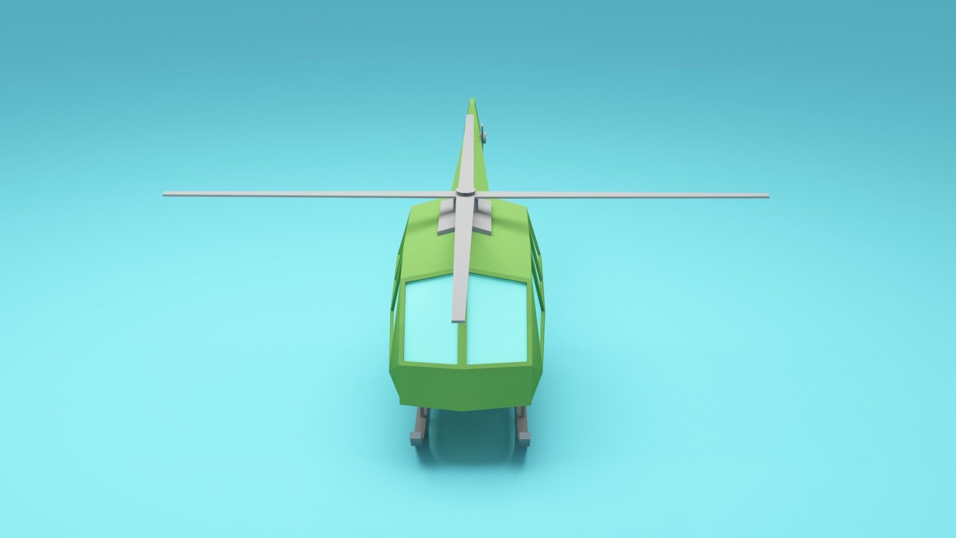 Low-poly cartoon Helicopter - cartoon aircrafts Low-poly 3D model_5