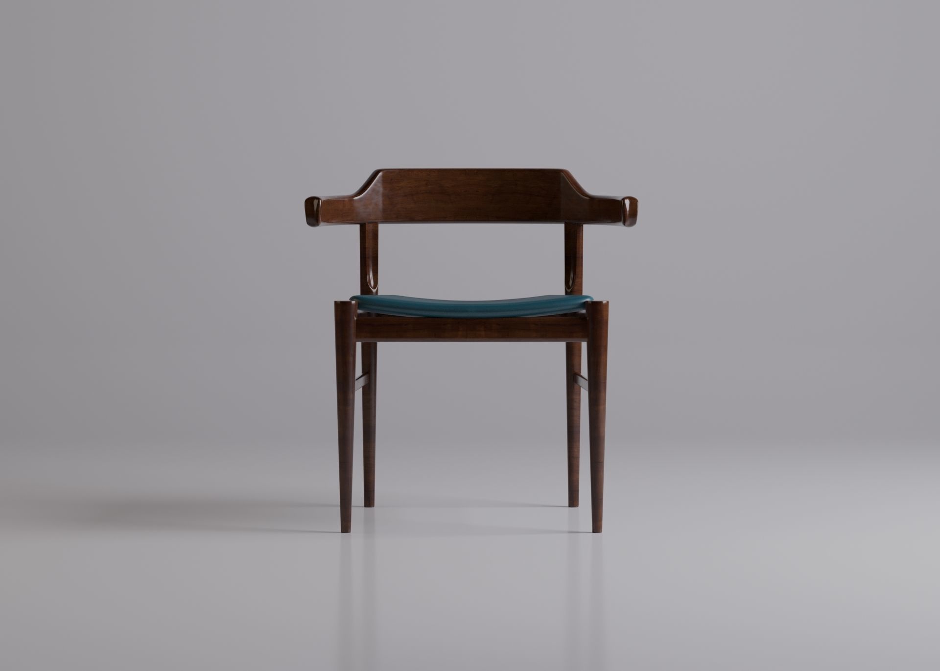 Wood Armchair 3D model_1