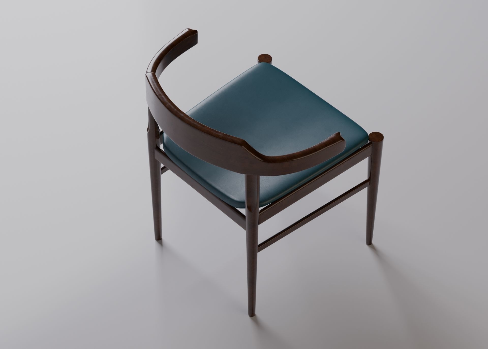 Wood Armchair 3D model_2