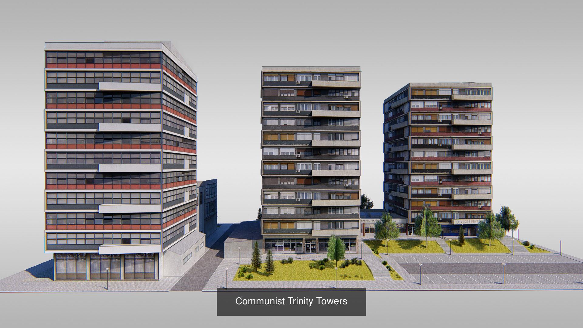 Belgrade Communist Architecture 3D Model Collection_1