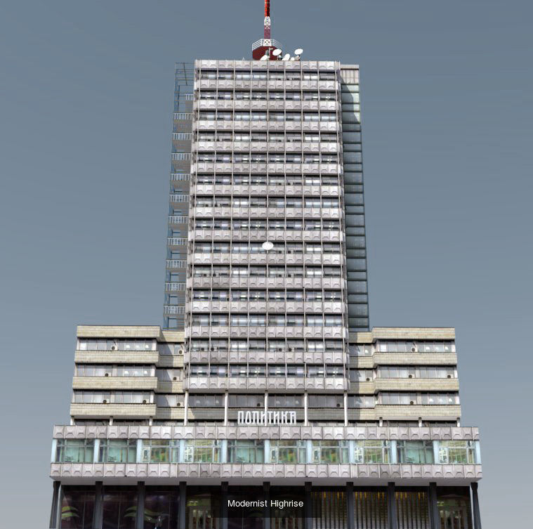 Belgrade Communist Architecture 3D Model Collection_4