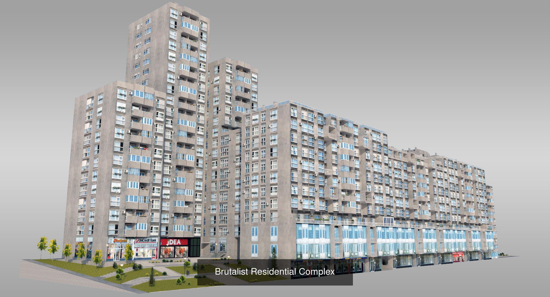 Belgrade Communist Architecture 3D Model Collection_7