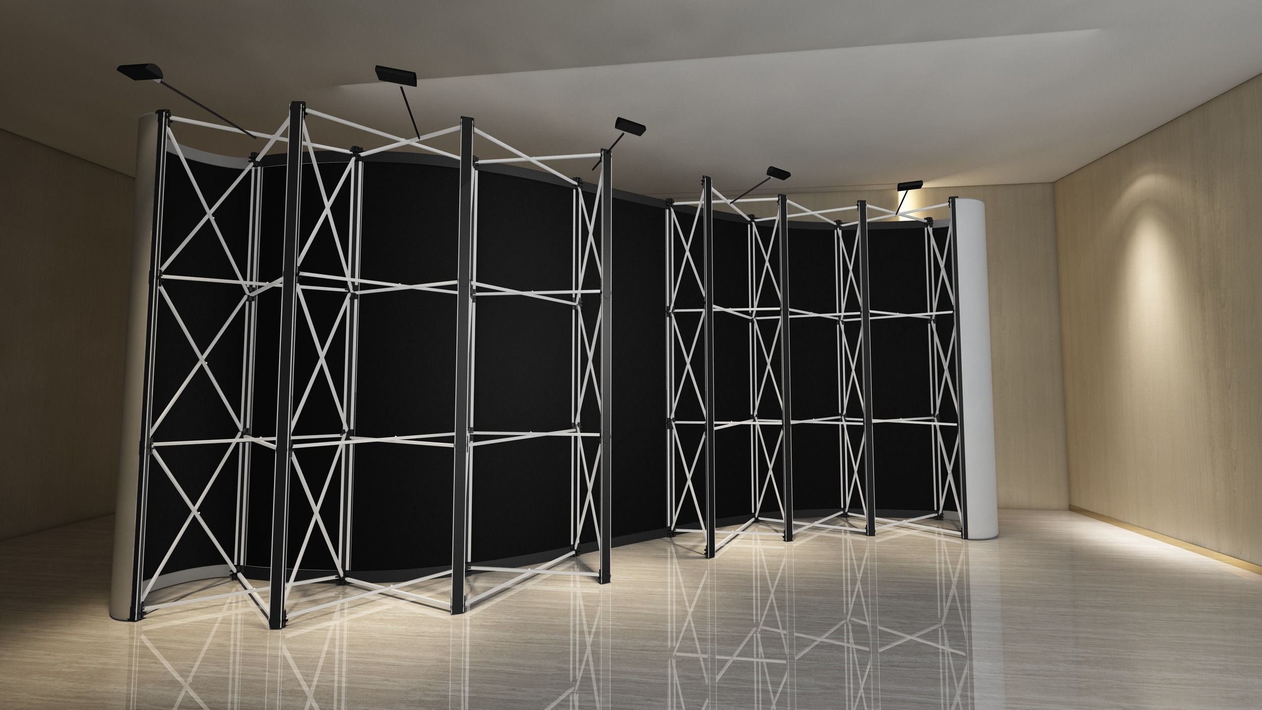 Long Curve Backdrop 3D model_2