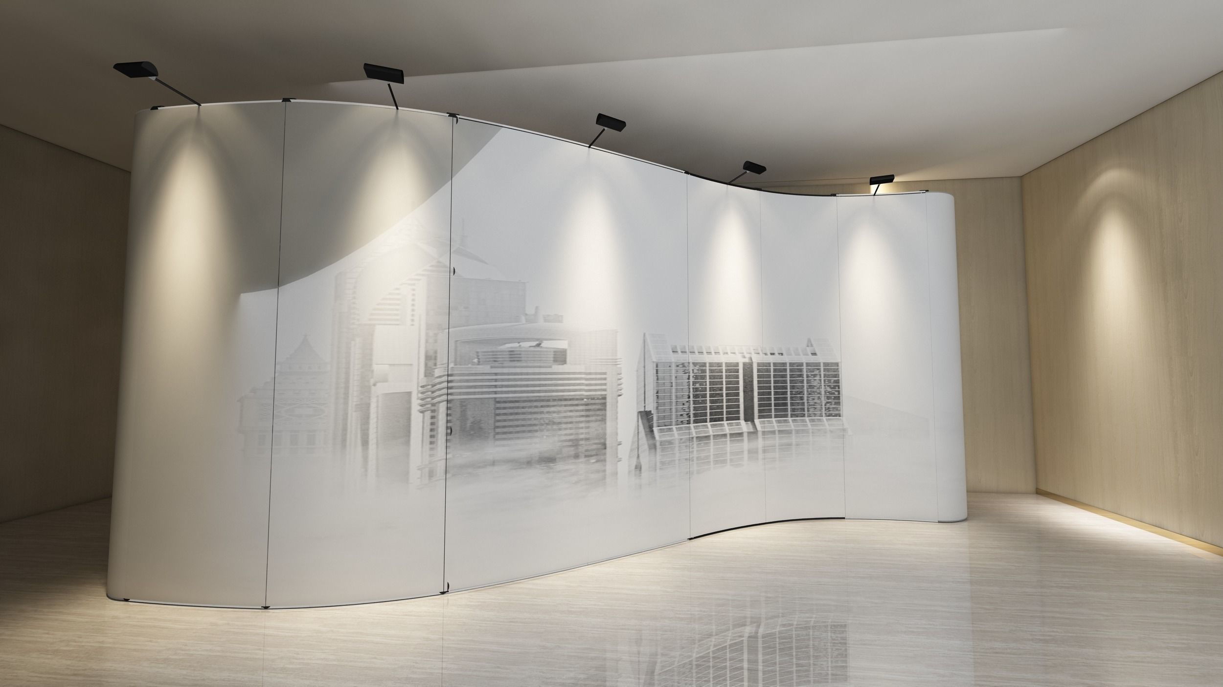 Long Curve Backdrop 3D model_1