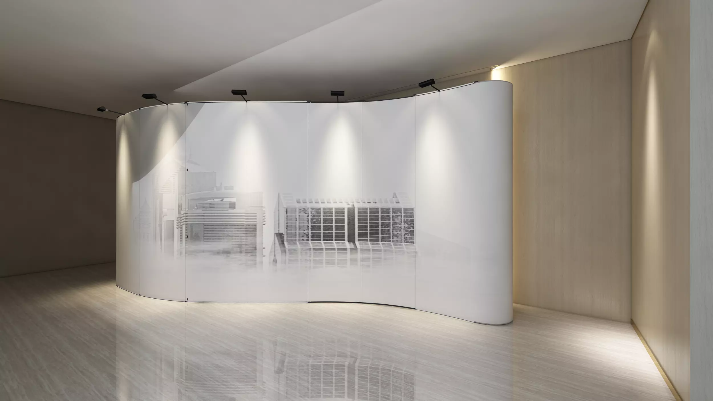 Long Curve Backdrop 3D model_0