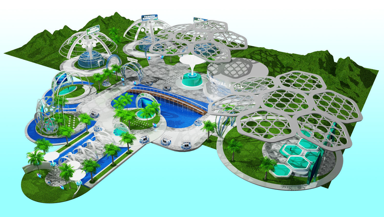 Booth Virtual Exhibition 3D model_2