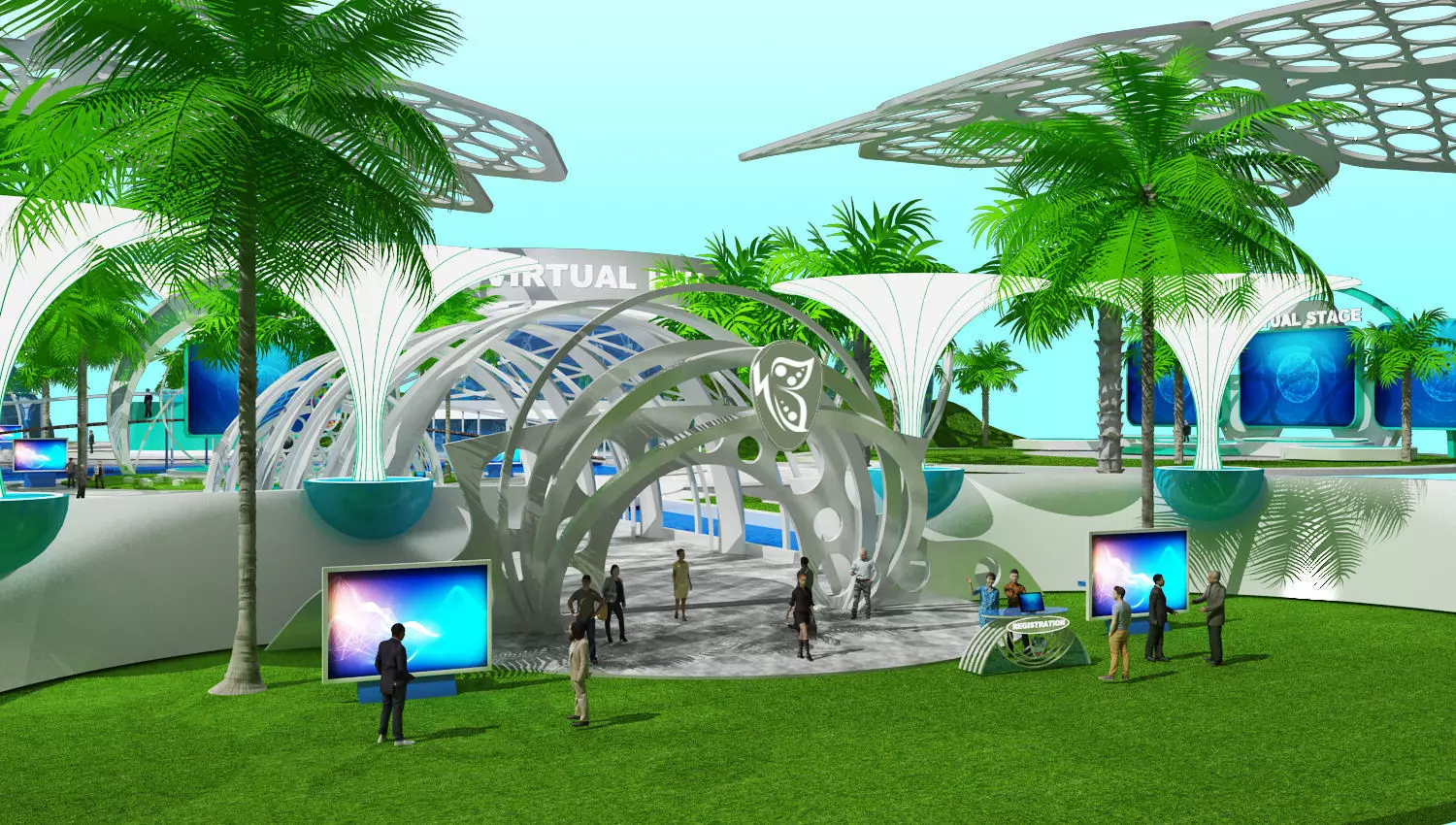 Booth Virtual Exhibition 3D model_0