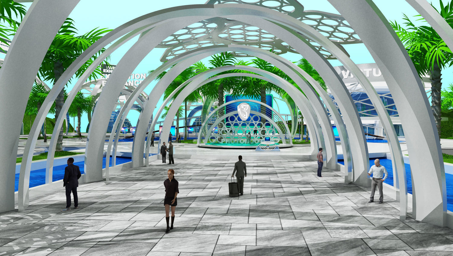 Booth Virtual Exhibition 3D model_3