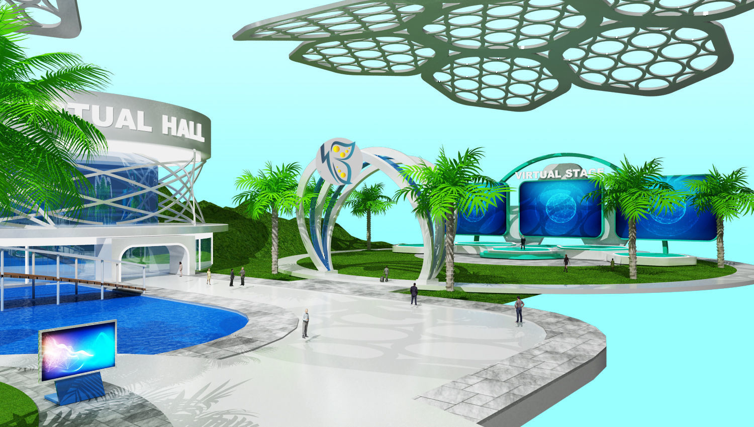 Booth Virtual Exhibition 3D model_5