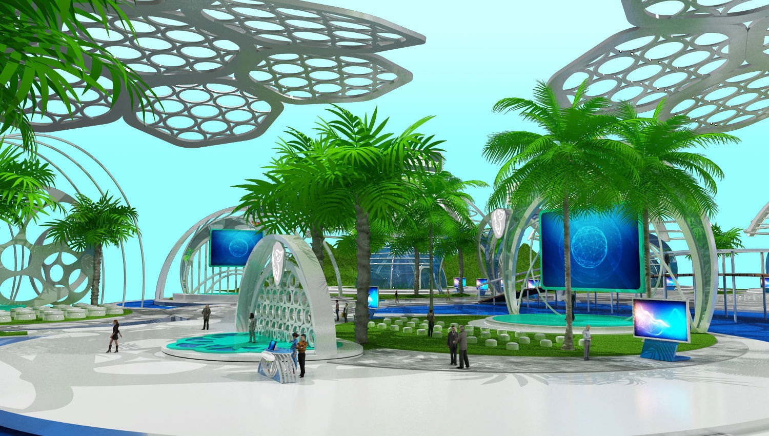 Booth Virtual Exhibition 3D model_4