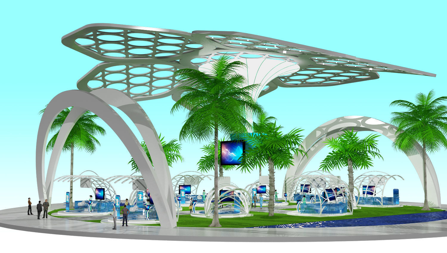 Booth Virtual Exhibition 3D model_1