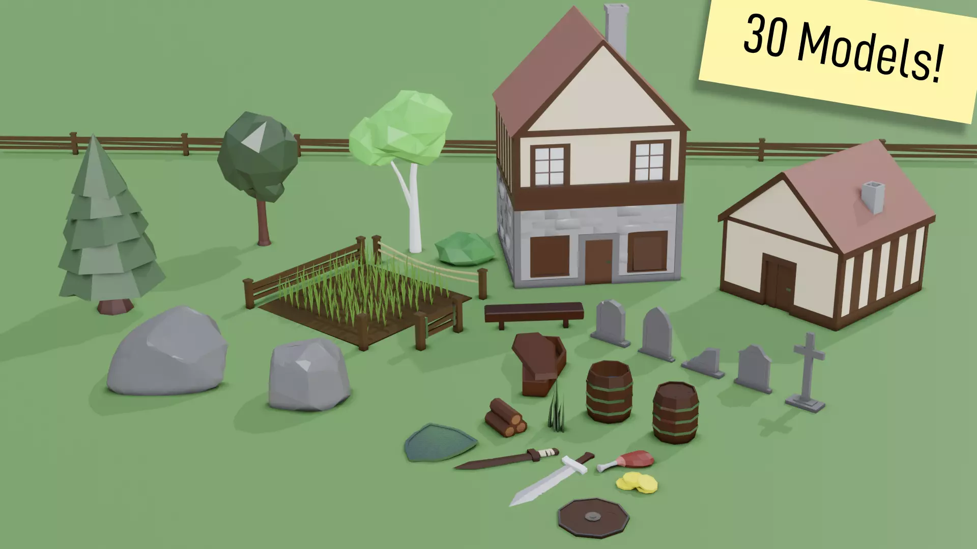 Medieval MegaPack - Low Poly Assets Low-poly 3D model_0