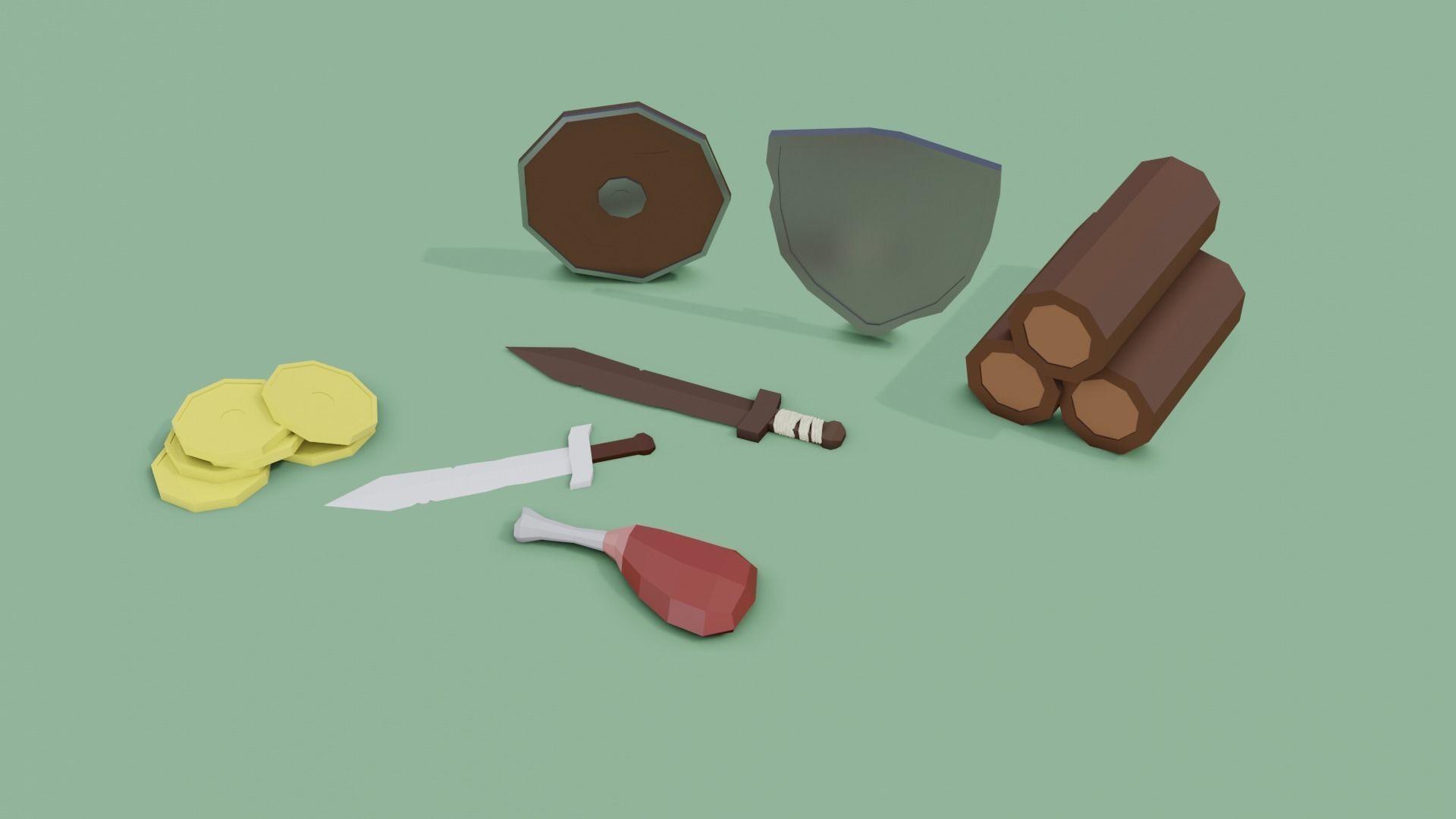 Medieval MegaPack - Low Poly Assets Low-poly 3D model_9