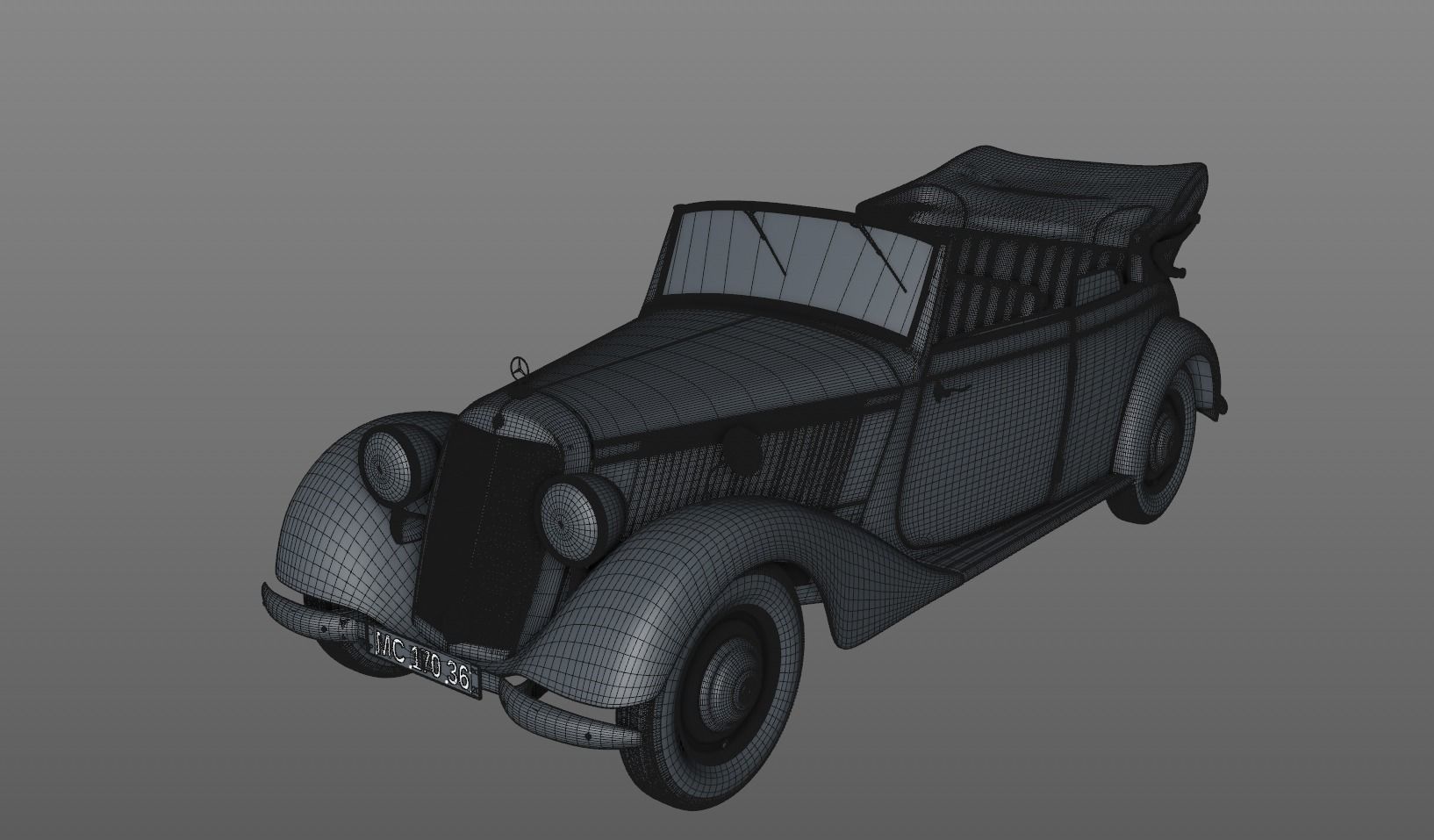 MERCEDES-BENZ TYPE 170V CABRIOLET B 1936 3D model_21