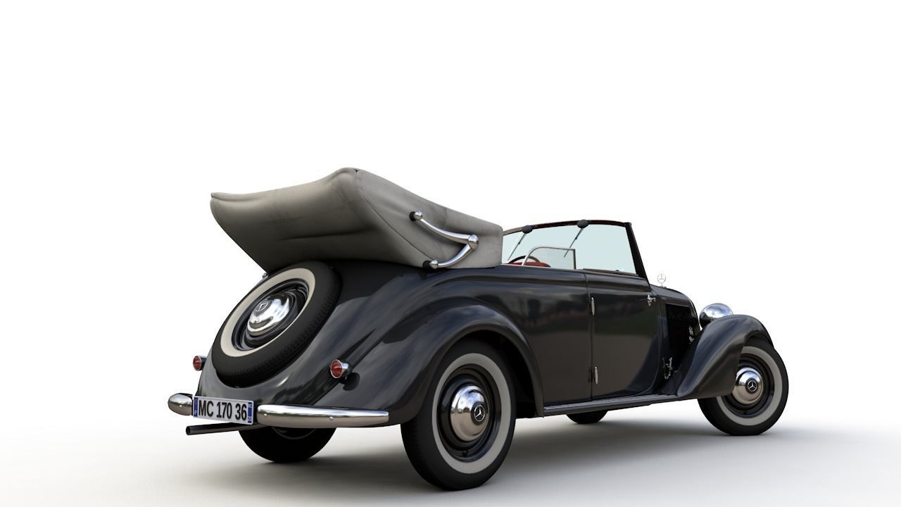 MERCEDES-BENZ TYPE 170V CABRIOLET B 1936 3D model_5