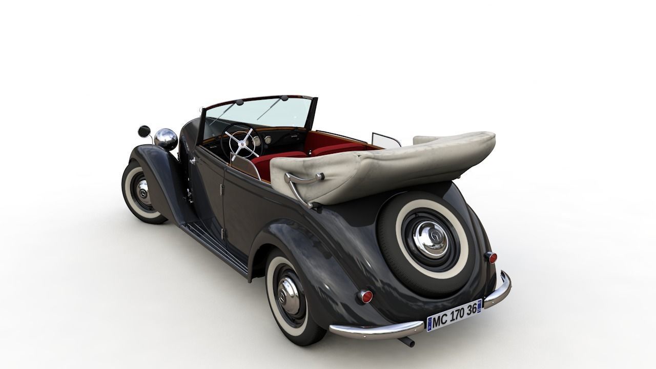 MERCEDES-BENZ TYPE 170V CABRIOLET B 1936 3D model_12