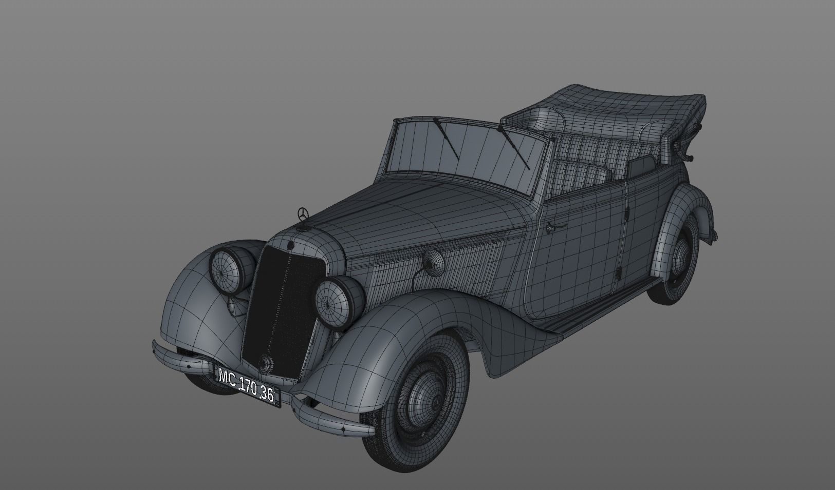 MERCEDES-BENZ TYPE 170V CABRIOLET B 1936 3D model_20