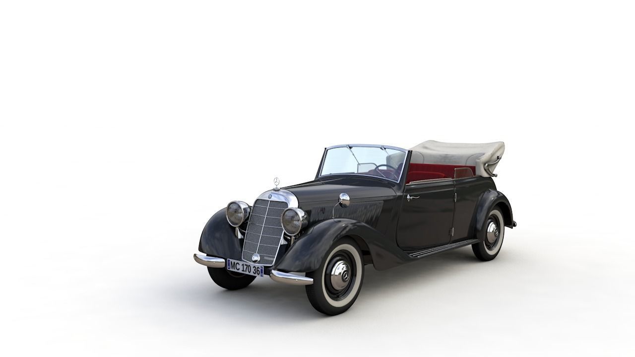 MERCEDES-BENZ TYPE 170V CABRIOLET B 1936 3D model_11