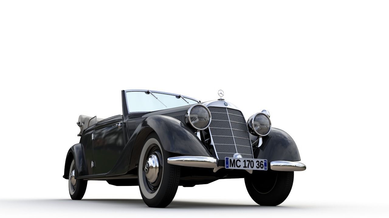 MERCEDES-BENZ TYPE 170V CABRIOLET B 1936 3D model_9