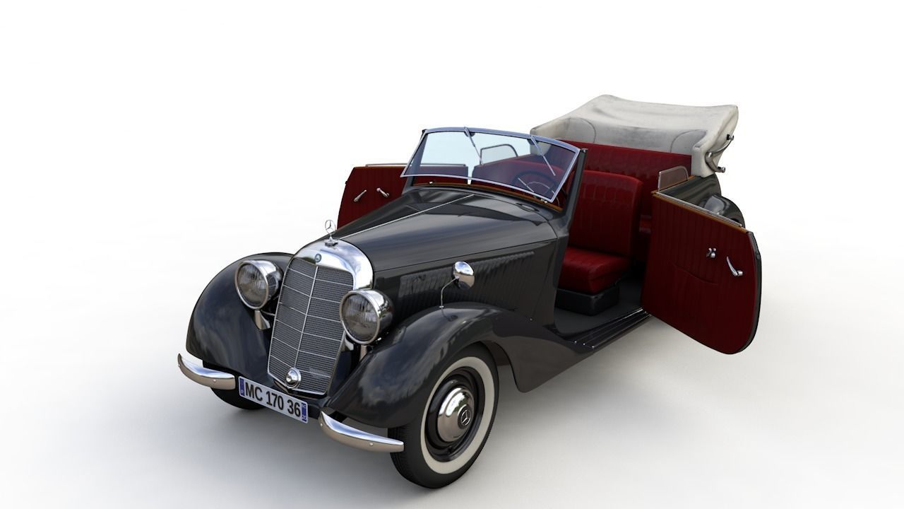 MERCEDES-BENZ TYPE 170V CABRIOLET B 1936 3D model_1