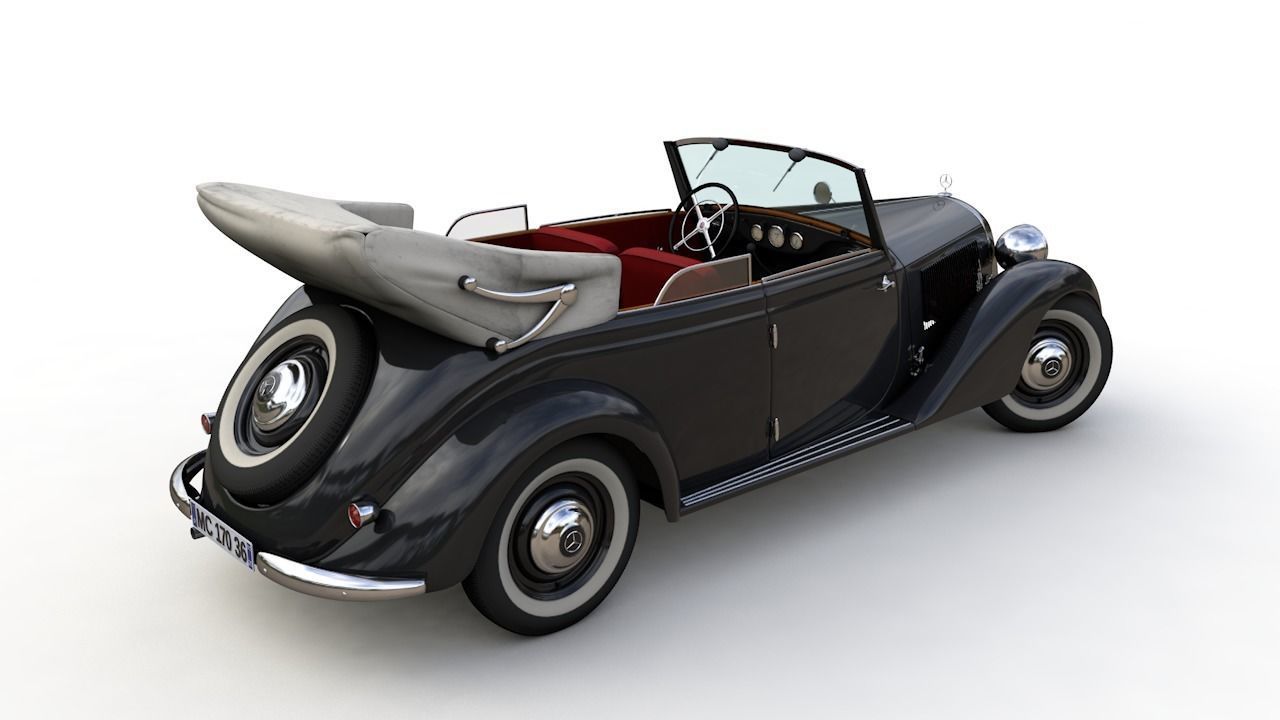 MERCEDES-BENZ TYPE 170V CABRIOLET B 1936 3D model_6