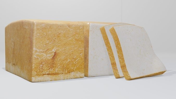 3D Sliced bread  Free low-poly 3D model