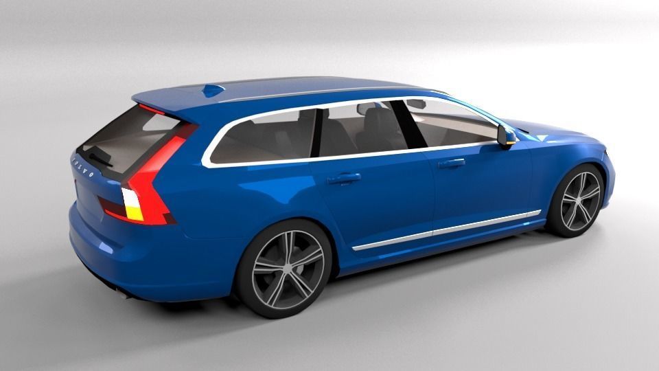 VOLVO V90 LOWPOLY Low-poly 3D model_6