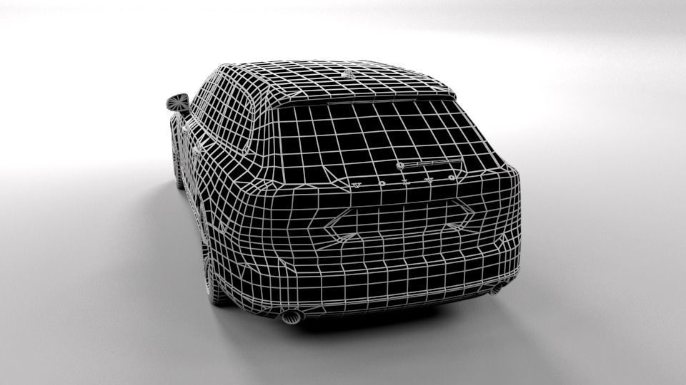 VOLVO V90 LOWPOLY Low-poly 3D model_2