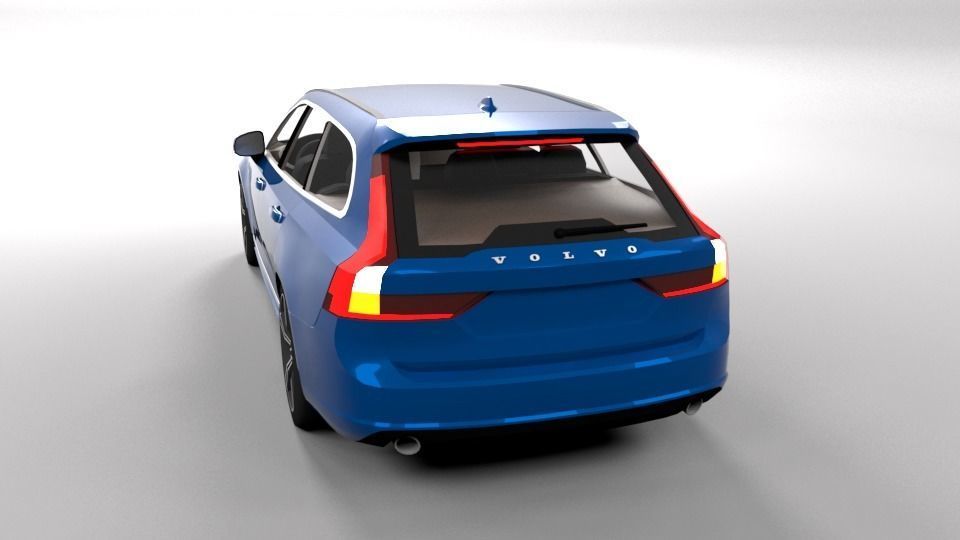 VOLVO V90 LOWPOLY Low-poly 3D model_3