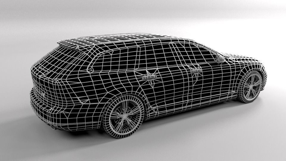 VOLVO V90 LOWPOLY Low-poly 3D model_7