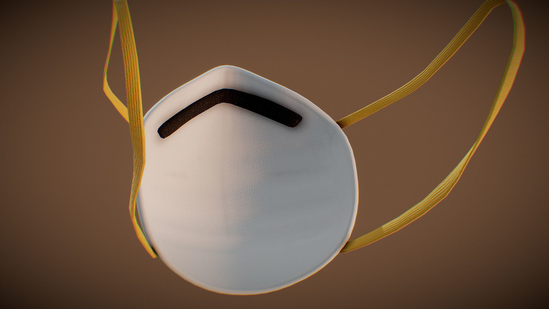 N95 face Mask Low-poly 3D model_4