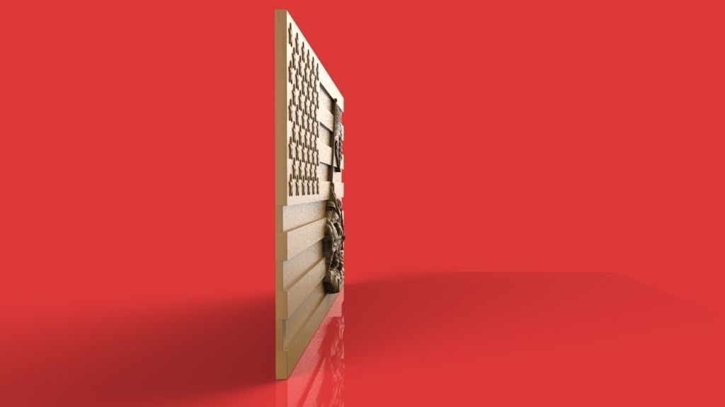 Iwo Jima Tribute American Marine Hero Flag Wall Hanging 3D print model_4