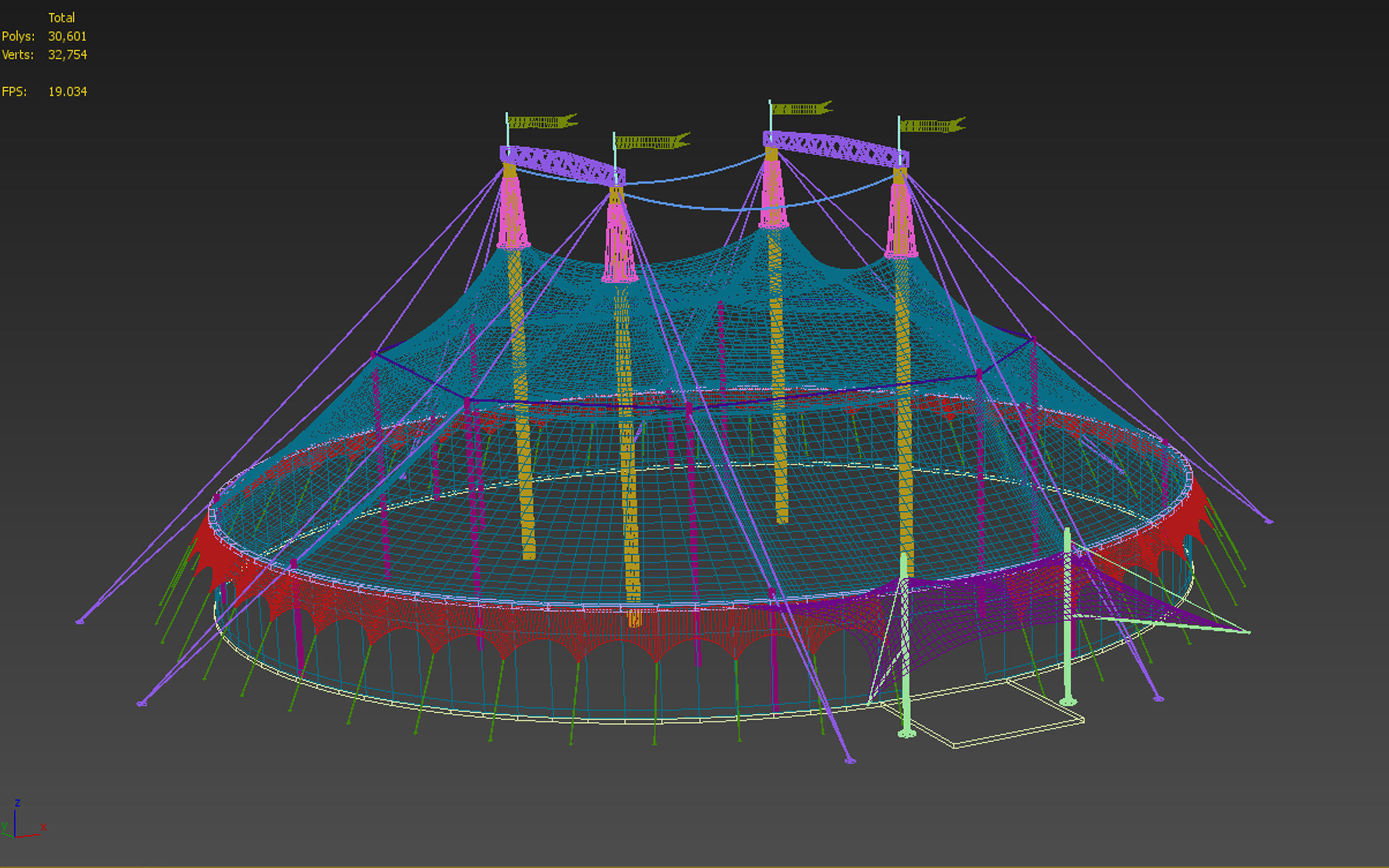 Circus tent 3D model_12