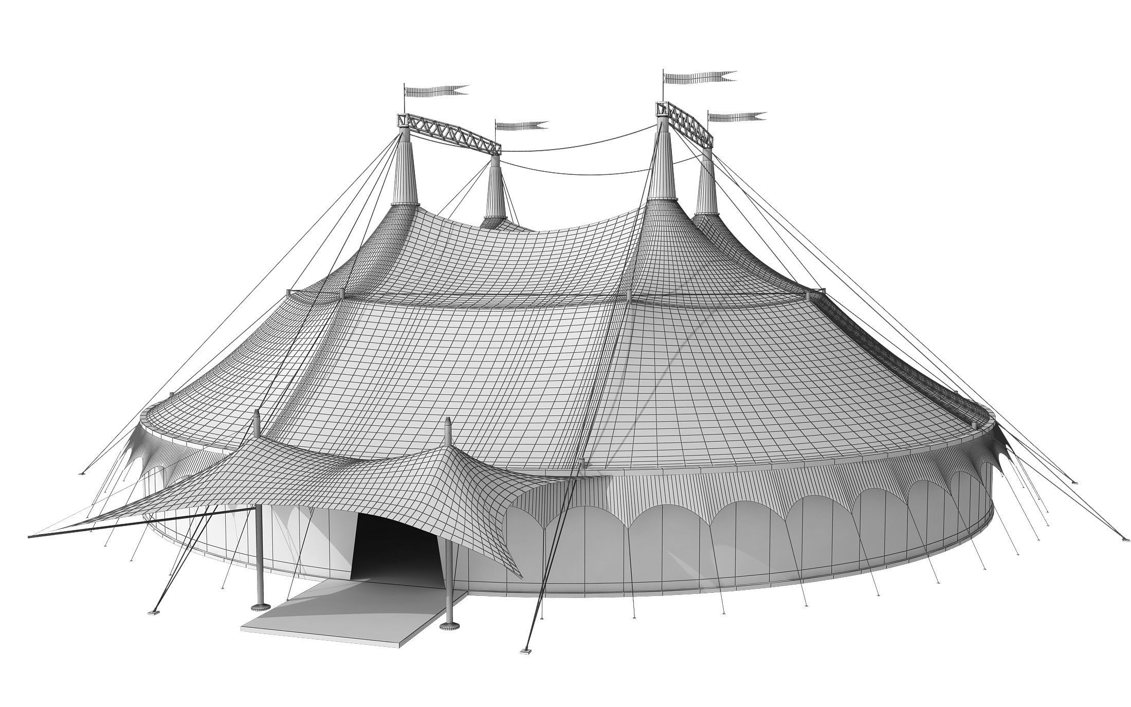 Circus tent 3D model_5
