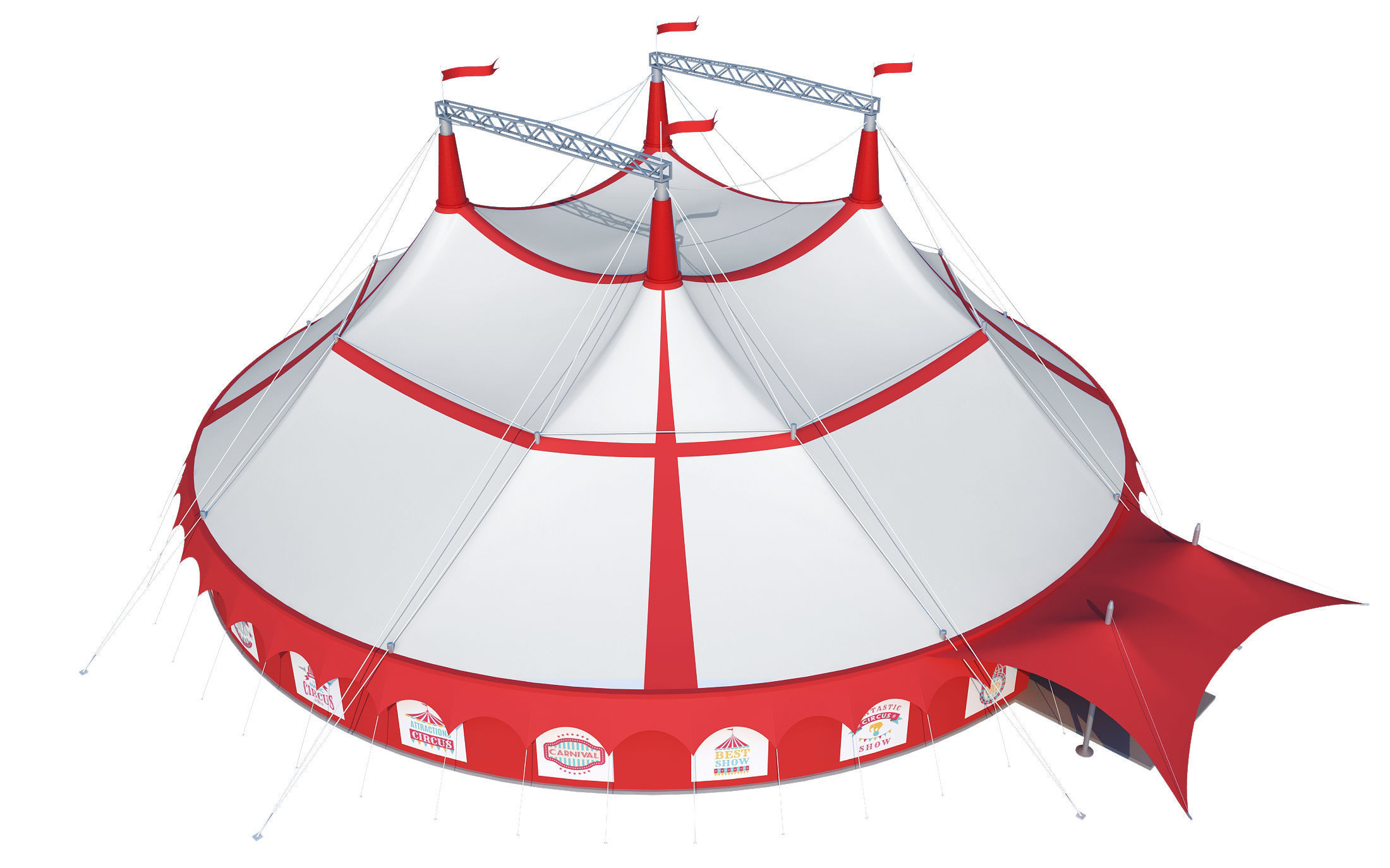 Circus tent 3D model_6